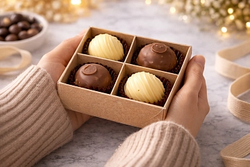 Набор из 4 сырных конфет с сыром Камамбер ремесленный «Сырный сомелье»