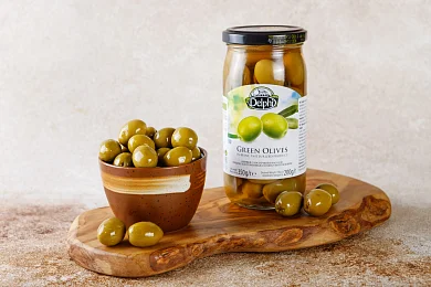 Оливки с косточкой в рассоле "Delphi" 350г