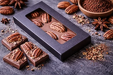 Шоколад молочный с орехом пекан «Сырный сомелье» 65г