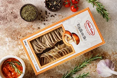 Макаронные изделия без яиц Тальятелле с белыми грибами "Dalla Costa" 250г