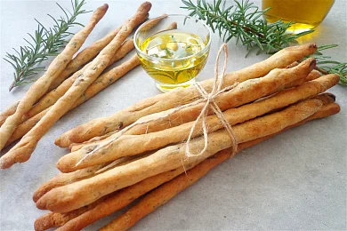 Палочки Хлебные Гриссини розмарин и морская соль, Италия, 120г