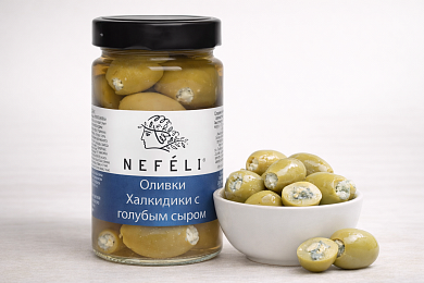 Оливки Халкидики с голубым сыром Nefeli 300г