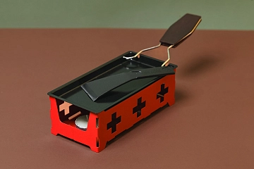 Мини-раклетница на свечах красная