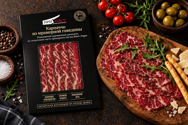 Карпаччо из мраморной говядины ПРИМЯСЕ 70г