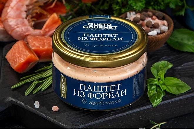 Паштет из форели с креветками Густо Гурмэ, 180г
