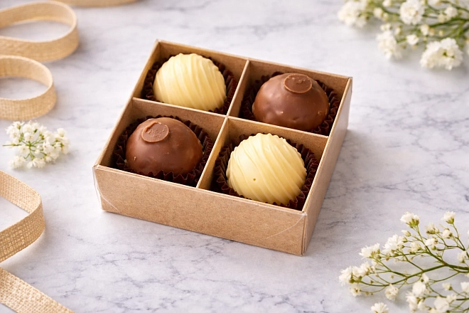 Набор из 4 сырных конфет с сыром Камамбер ремесленный «Сырный сомелье»